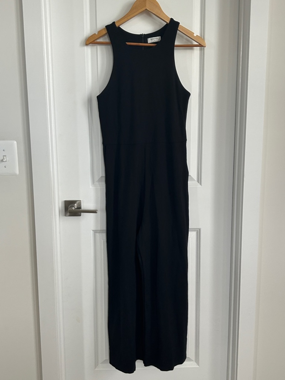 Babaton Black Sleeveless Wide-Leg Jumpsuit
